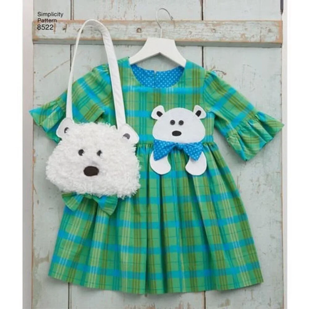 Simplicity‎ Sewing Pattern 8522 Dress Purse Girls Child Size 3-8